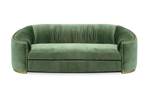Premium Comfort Green Curved Sofa