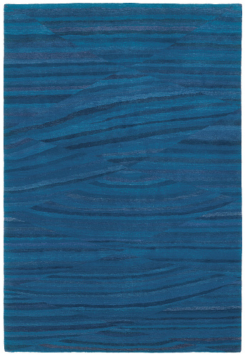 Hand-Knotted Wool Blue Rug