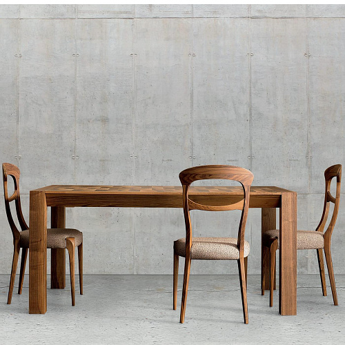 Capotavola Natural Solid Walnut Chair