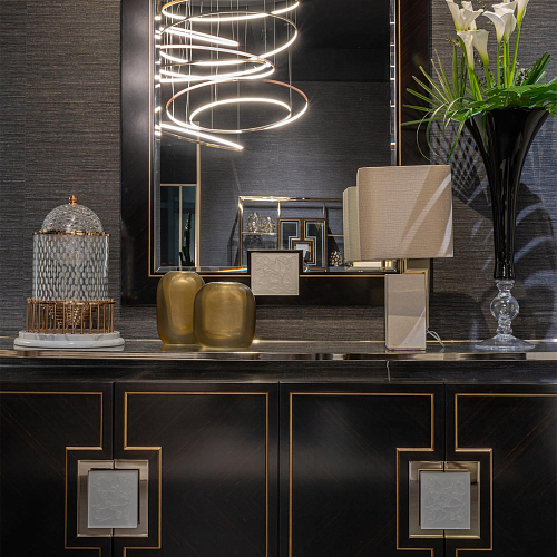 Ebony Brass Wall Mirror