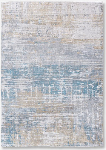 Abstract Blue Jacquard Rug