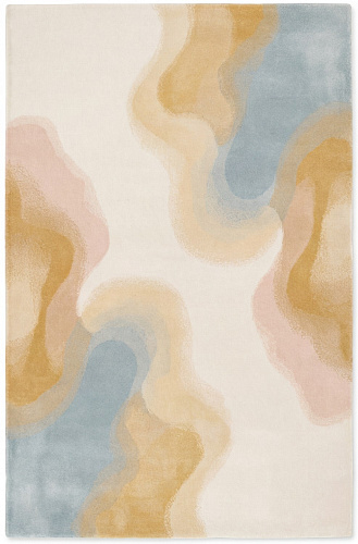 Fluid Lines Sand Handcrafted Rug