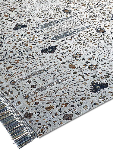 Pine Garden Silver Hand Woven Rug