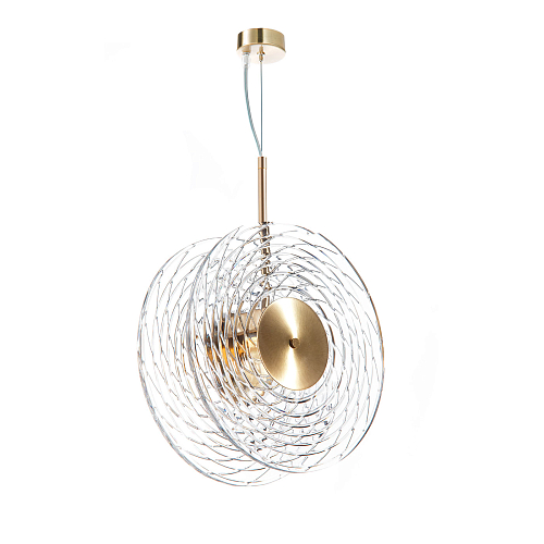 Ripple Double Crystal Disc Chandelie