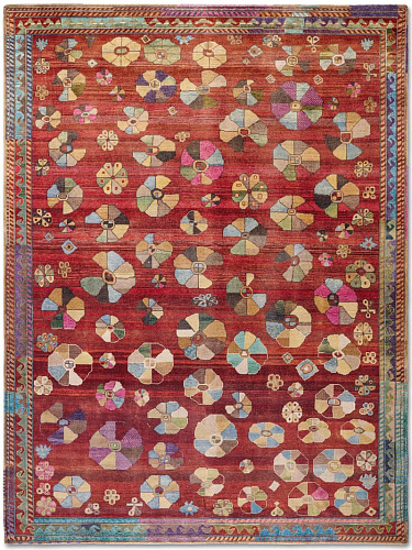 Original Natural Red Hand Woven Rug