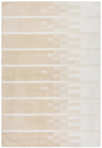 Linear Fade Ivory Handcrafted Rug