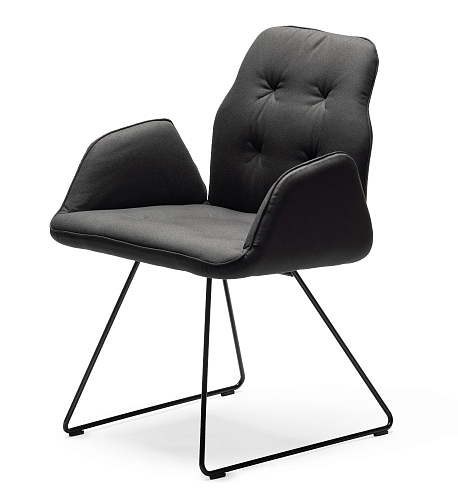 Betibù SL-P Black Chair with Armrests
