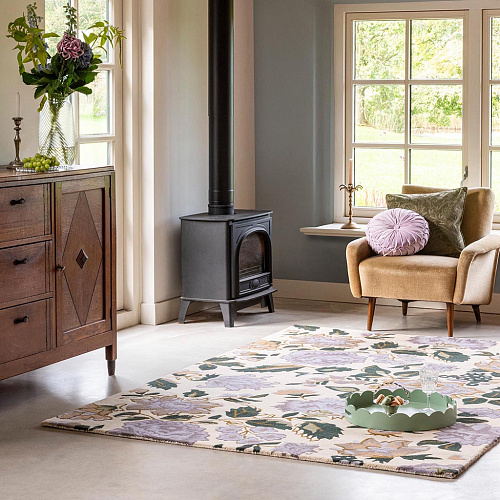 Heather Purple Floral Rug