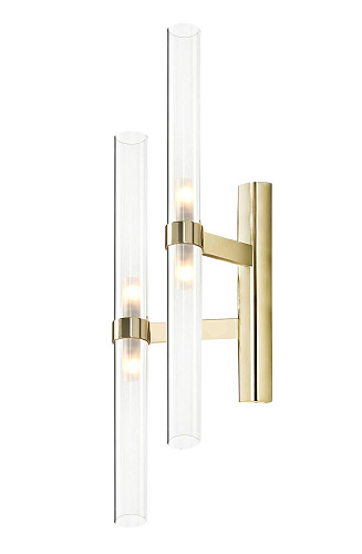 Gold Cylindrical Pyrex Glass Wall Lamp
