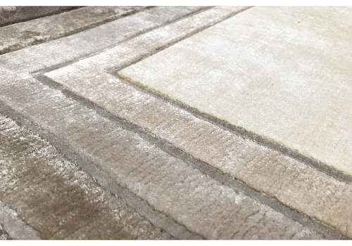 Frame Viscose Hand-Knotted Rug