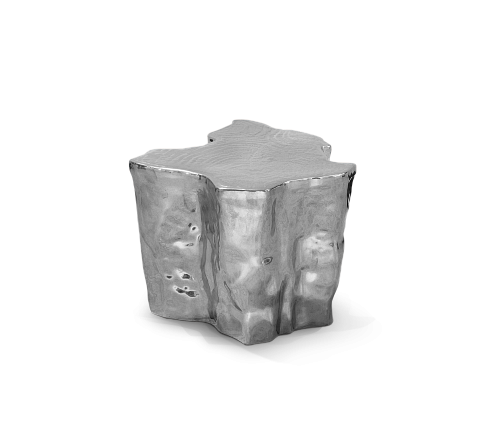 Horizon Silver Ceramic Side Table