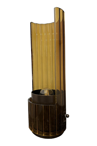 Bon Ton Amber Glass Table Lamp