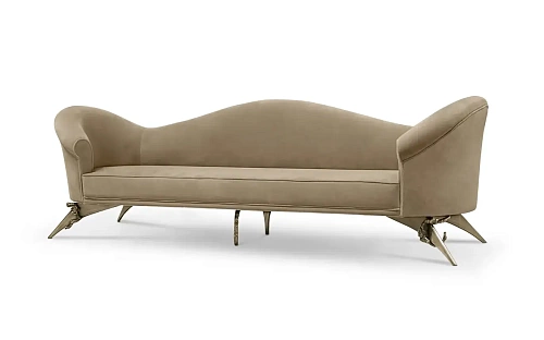 Colette Floral Metal Base Sofa