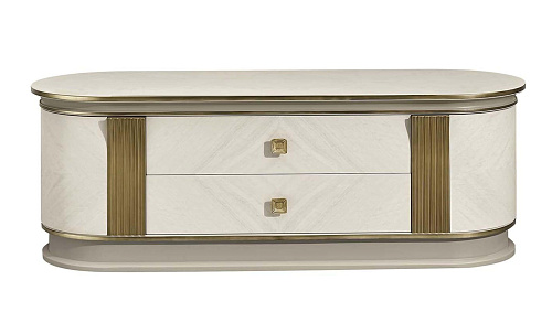Elegance White and Gold TV Unit