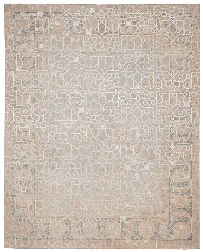 Tabriz Hand-knotted Beige / Grey Rug