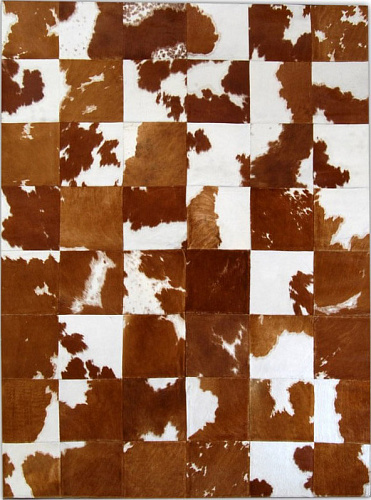 Patras Cowhide Brown Rug