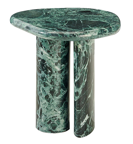 Cloud Verde Alpi Marble Side Table