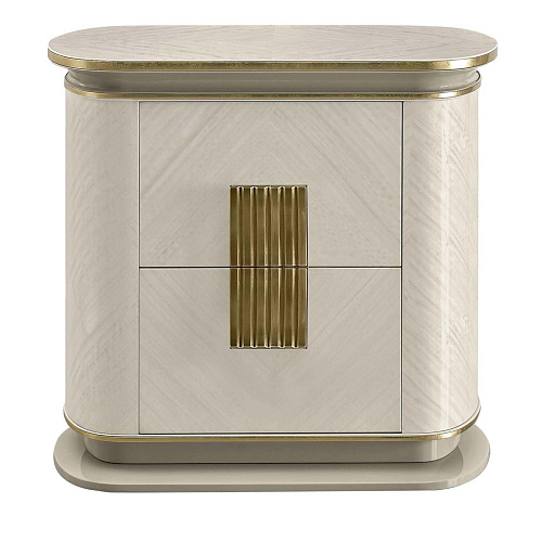 Dilan White / Gold Nightstand