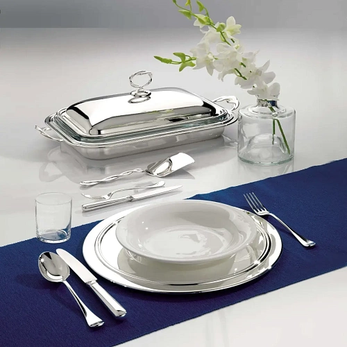 Rectangular Silver-Plated Vegetable Dish