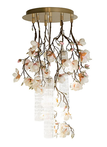 Magnolia Small White Chandelier