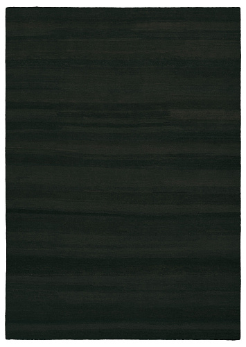 Hand-Knotted Wool Black Stripes Rug
