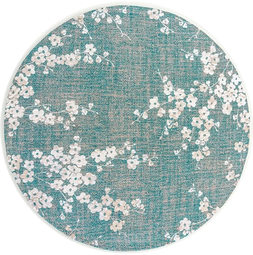 Lake Blue Round Rug