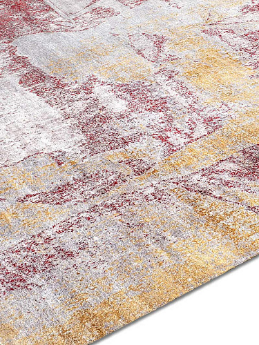 Gold / Coral Exquisite Handmade Rug