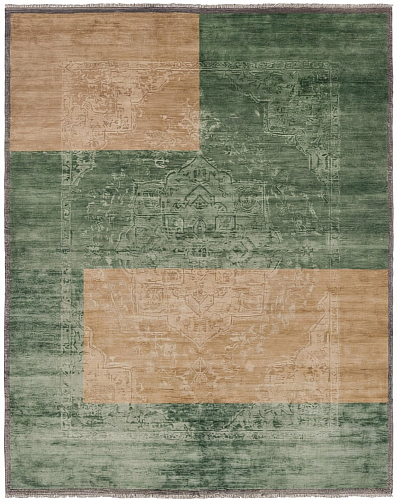 Sage Mosaic Green Handcrafted Rug