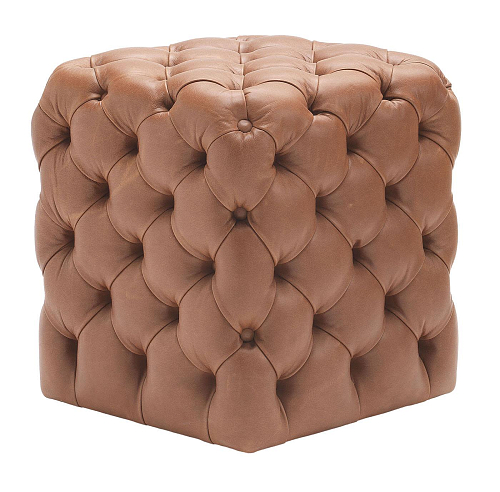 Clod Leather Pouf