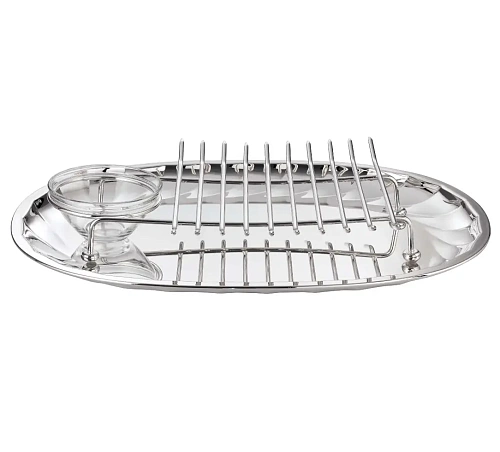 Silver-Plated Carving Set with Bowl