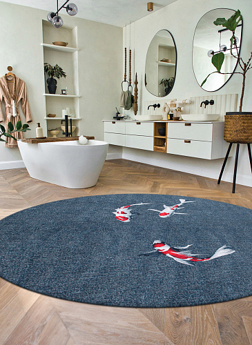 Japanese Pond Round Rug