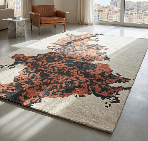 Rust Fragment Handcrafted Rug