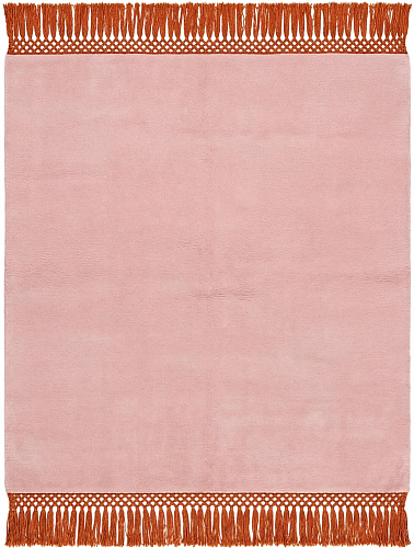 Minimal Fringe Blush Handcrafted Rug