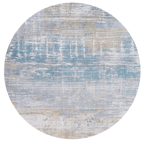 Long Island Blue Round Rug