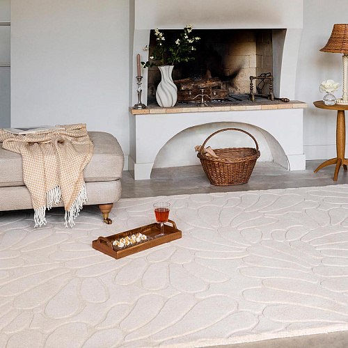 Ivory Cream Petals Rug