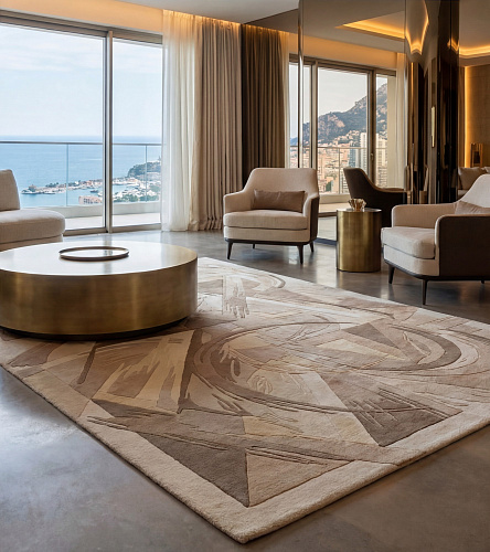 Stone Rosette Artisan Rug