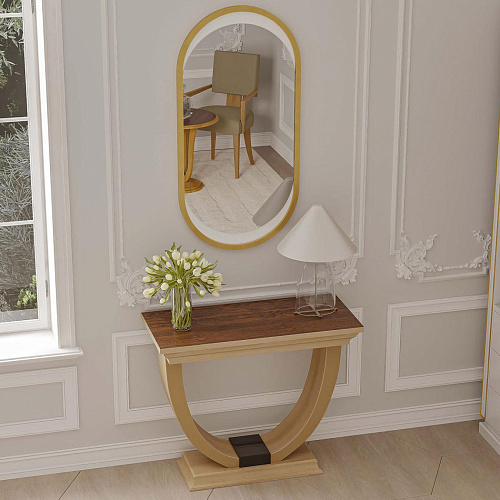 Wall Mirror with Gold Trim