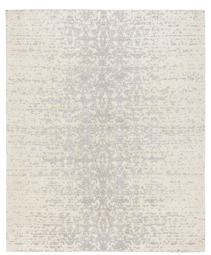 Faded Hand-knotted White Rug
