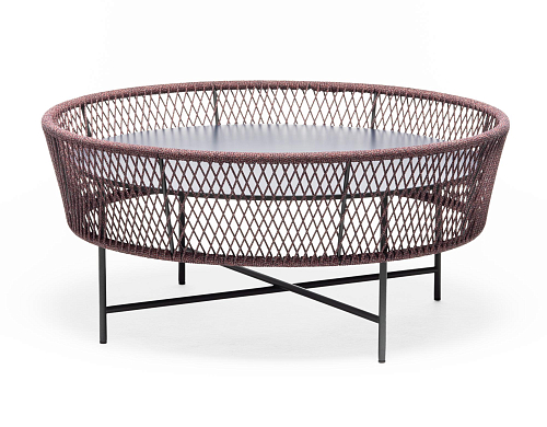 Tamburo LG Round Blue & Red Outdoor Coffee Table