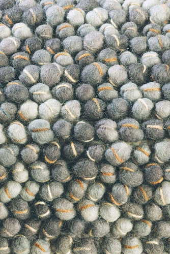 Handwoven Grey Wool / Jute Rug