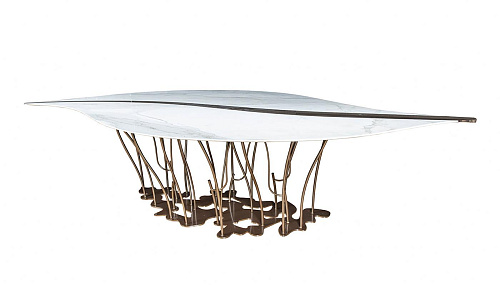 Leaf Marble-Top Dining Table