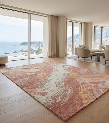 Marble Drift Rose Artisan Rug