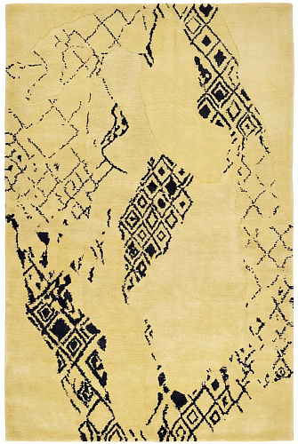 Golden Symbolica Handcrafted Rug