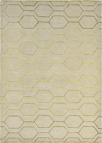 Hand-Tufted Beige - Grey Cut-Loop Pile Rug
