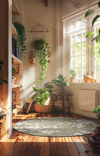 Wet Garden Round Rug