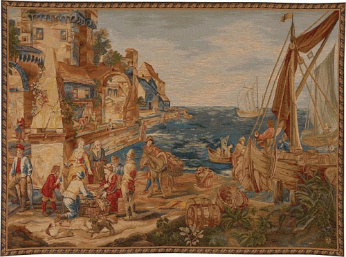 Return from Fishing Wall Tapestry