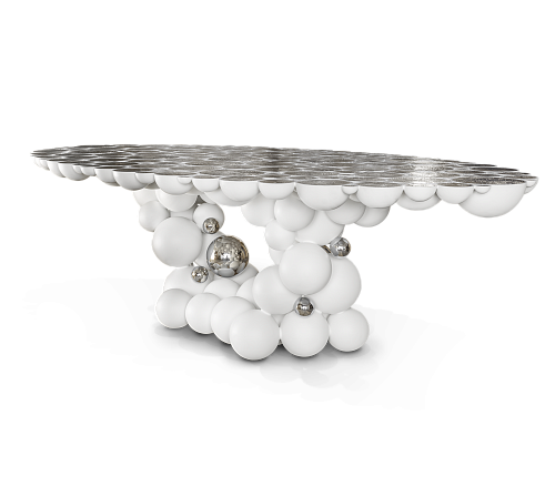 Orbit White Luxe Dining Table
