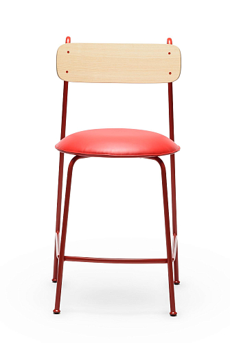 Lena SG-65 Red Ash Wood Bar Chair