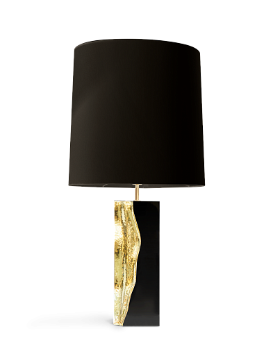 Glacier Black Table Lamp