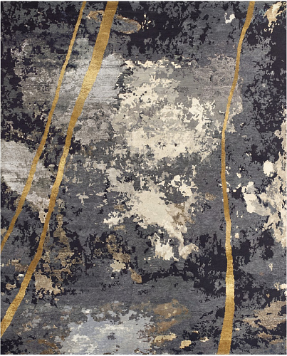 Obsidian Veil Handwoven Rug